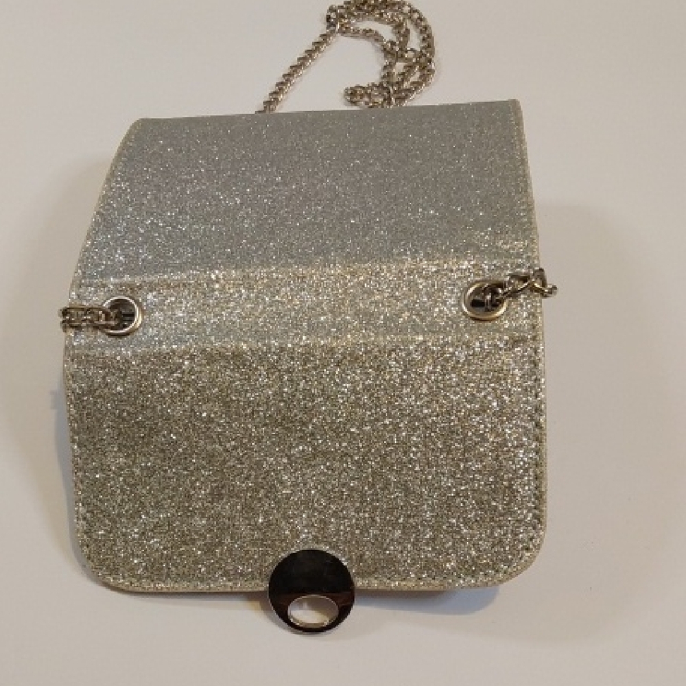 Elegant Silver Glitter Clutch Bag - Picture 5 of 8